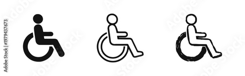 Wheelchair Mobility Icons - Accessibility Design and Inclusion Symbols