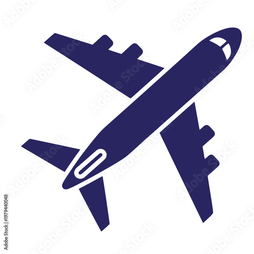 Dark blue airplane viewed from side, in mid-takeoff aircraft navy blue