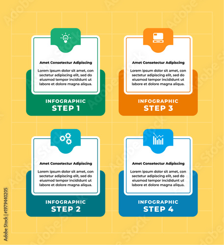 step timeline Infographic business template design