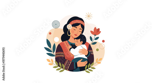 Lovely mother and daughter embracing on International Mothers Day with a warm family bonding moment