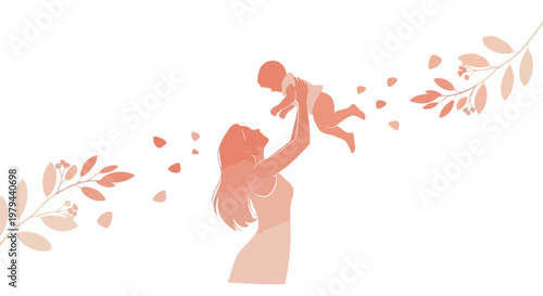 Lovely mother and daughter celebrating international mothers day with a happy family moment