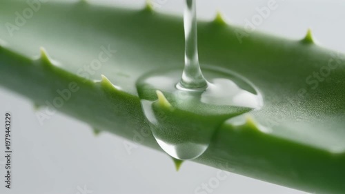 aloe vera with water drops