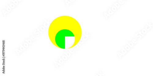Vector logo design of an abstract colorful background with a 3d circle symbol and technology business icon set including a round number nine element