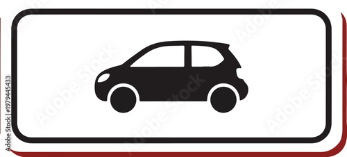 Black silhouette of a small car.