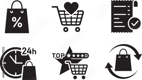 Black and white for business, finance, technology, and e-commerce concepts