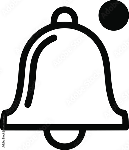 Service bell outline icon for customer support