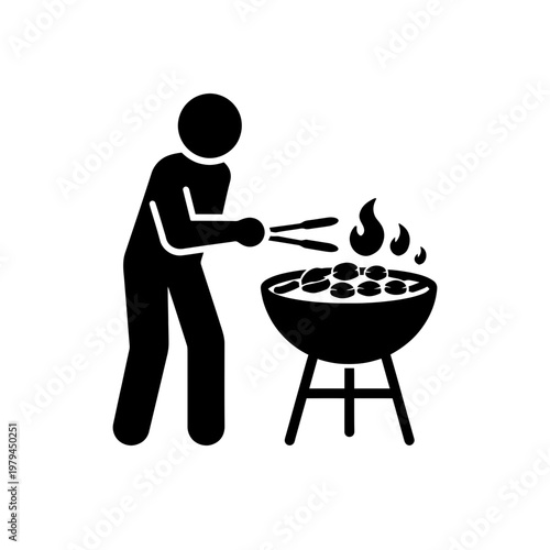 Person Grilling Icon