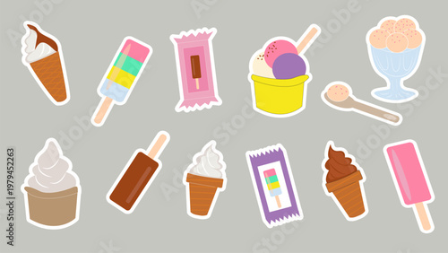 Ice cream stickers