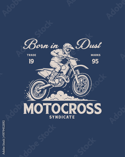 Motocross Rider Performing A Jump On A Dirt Bike.