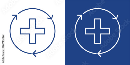 Resource Regeneration Blue And White Icon Style Collection