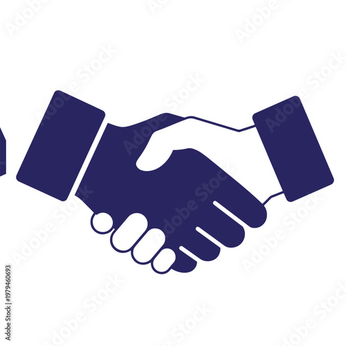 Dark blue handshake two hands shaking agreement partnership business