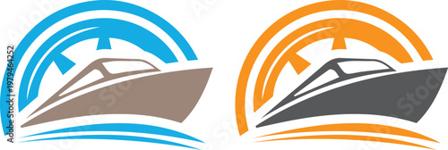 Speed Boat Marine Logo for Travel Transport and Ocean Branding