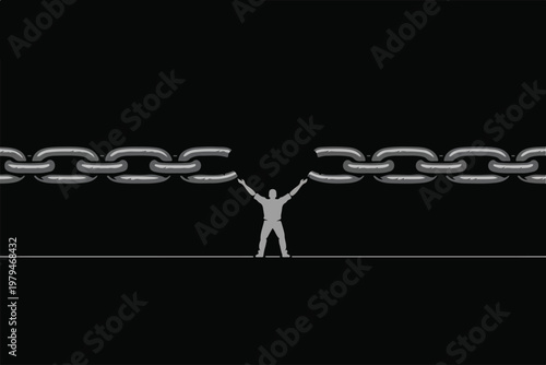 Supply Chain Disruption Concept with Broken Link Representing Operational Risk and Dependency in Global Logistics Illustration