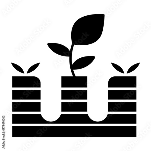 Soil Aeration Gardening Tool Icon Set