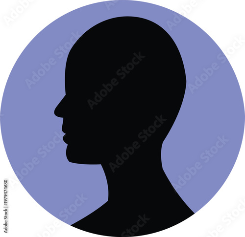 silhouette human head profile icon