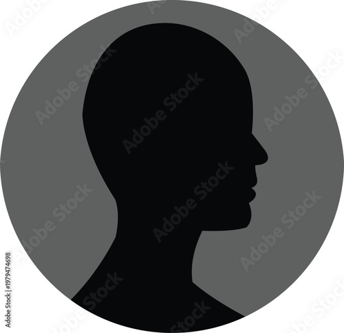 silhouette human head profile icon