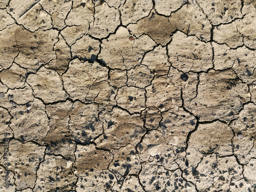 Natural Texture Background Of Cracked Dried soil