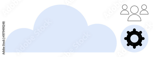 Cloud computing concept. Cloud technology enabling user collaboration, seamless data sharing, and process automation. Cloud solutions for business, teamwork, IT infrastructure, and development