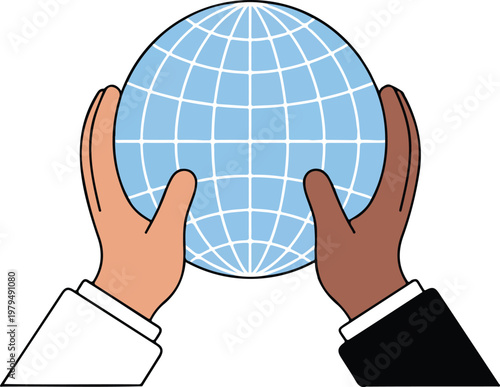 Minimalist flat design vector illustration of a human hand with a medical IV catheter and long shadow representing healthcare treatment, infusion therapy, and patient care