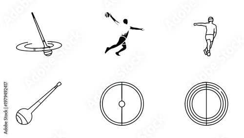 Sports Icon Collection: This collection presents a curated selection of minimalist icons.
