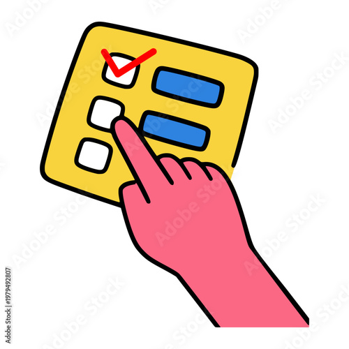 public elections day democracy decision flat color vector illustration template design