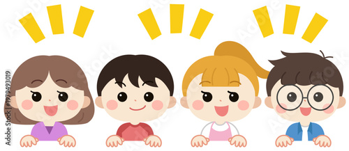 覗き込む幼い子