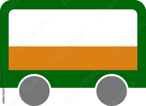 Simple Delivery Truck Icon in Flat Style