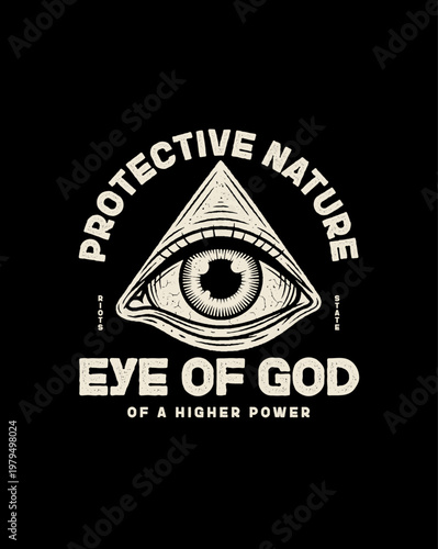 Eye of God Protective Nature Higher Power Spiritual Symbol.