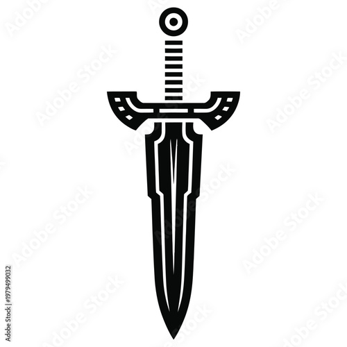 sword on white background