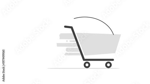 Shopping Cart Icon Illustration.