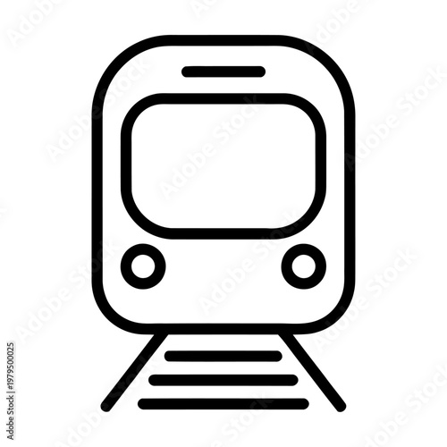 Vector of a train on railroad tracks