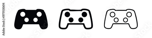 Game Controller Joystick Gaming Icon Set