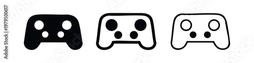 Video Gamepad Controller Console Icon Set