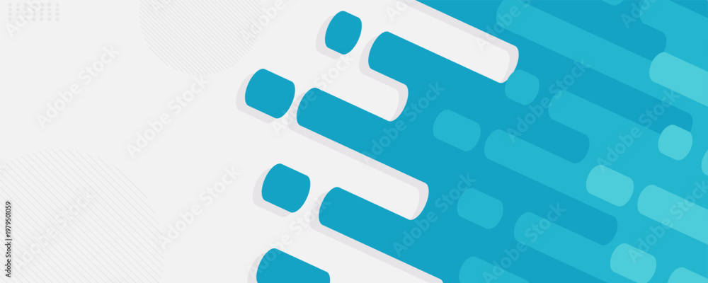 Obraz premium Blue Rounded Lines Background Abstract Liquid Shape Dashed Lines and Dots. Vector Illustration
