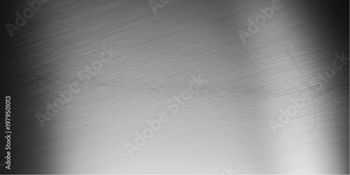 Brushed metal surface texture with diagonal light reflections and subtle grey gradients across a smooth metallic sheet