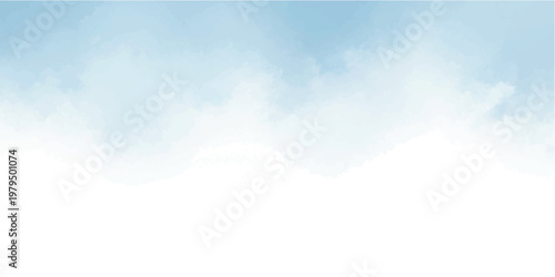Soft blue watercolor wash texture with a gradient transition to white space on a horizontal background
