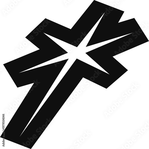 Stylized Christian Cross Icon