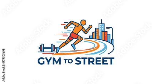 Gym to Street Fitness Concept Logo Design