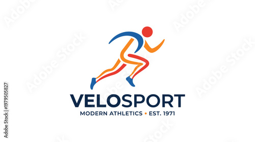 Abstract Logo Of A Running Athlete