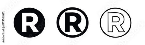 Registered Trademark R Symbol Icons for Brand Protection