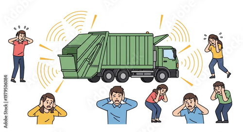 Garbage Truck Noise Annoyance People.