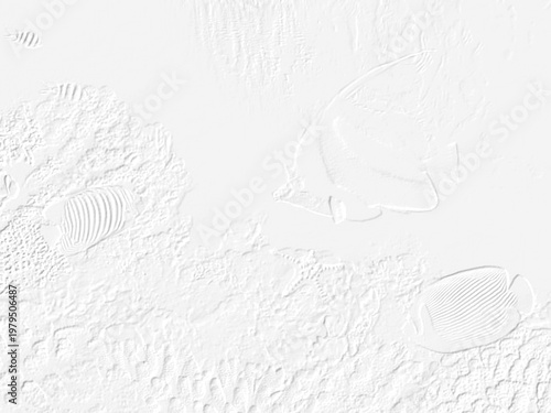 embossed image of fish