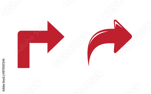 Red arrow directional symbols, right-pointing arrows