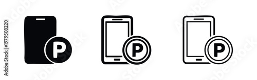 Smartphone point coin icons representing mobile loyalty programs and digital currency