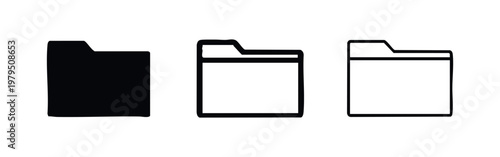 Closed File Folder Document Organizer Icon Set
