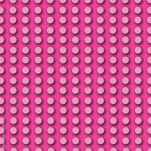 Bold pink 3D polka dot pattern with soft shadows, vibrant modern design, eye-catching background perfect for posters, digital art, branding, and trendy visuals.