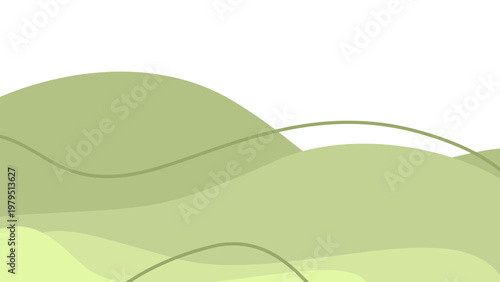 Modern Deep Green Wavy Landscape with Elegant Organic Curves. Premium minimalist background in jade and emerald hues. Ideal for high-end corporate identity and clean web aesthetic.
