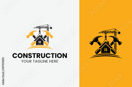 Construction Logo, Builder Logo, Construction Company, Contractor Logo, Real Estate, Architecture, Engineering, Industrial, Infrastructure, Building Logo, Property Development