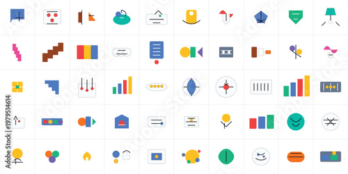 Montessori Education Icons - 50 Vector Learning Materials for Practical Life Sensorial Math Language Science Preschool Classroom