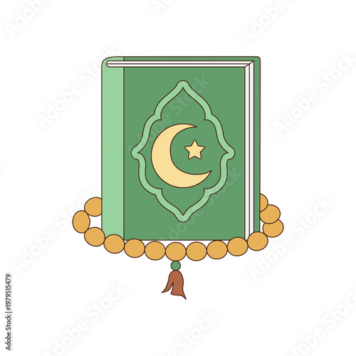 Quran and Tasbih Prayer Beads Icon